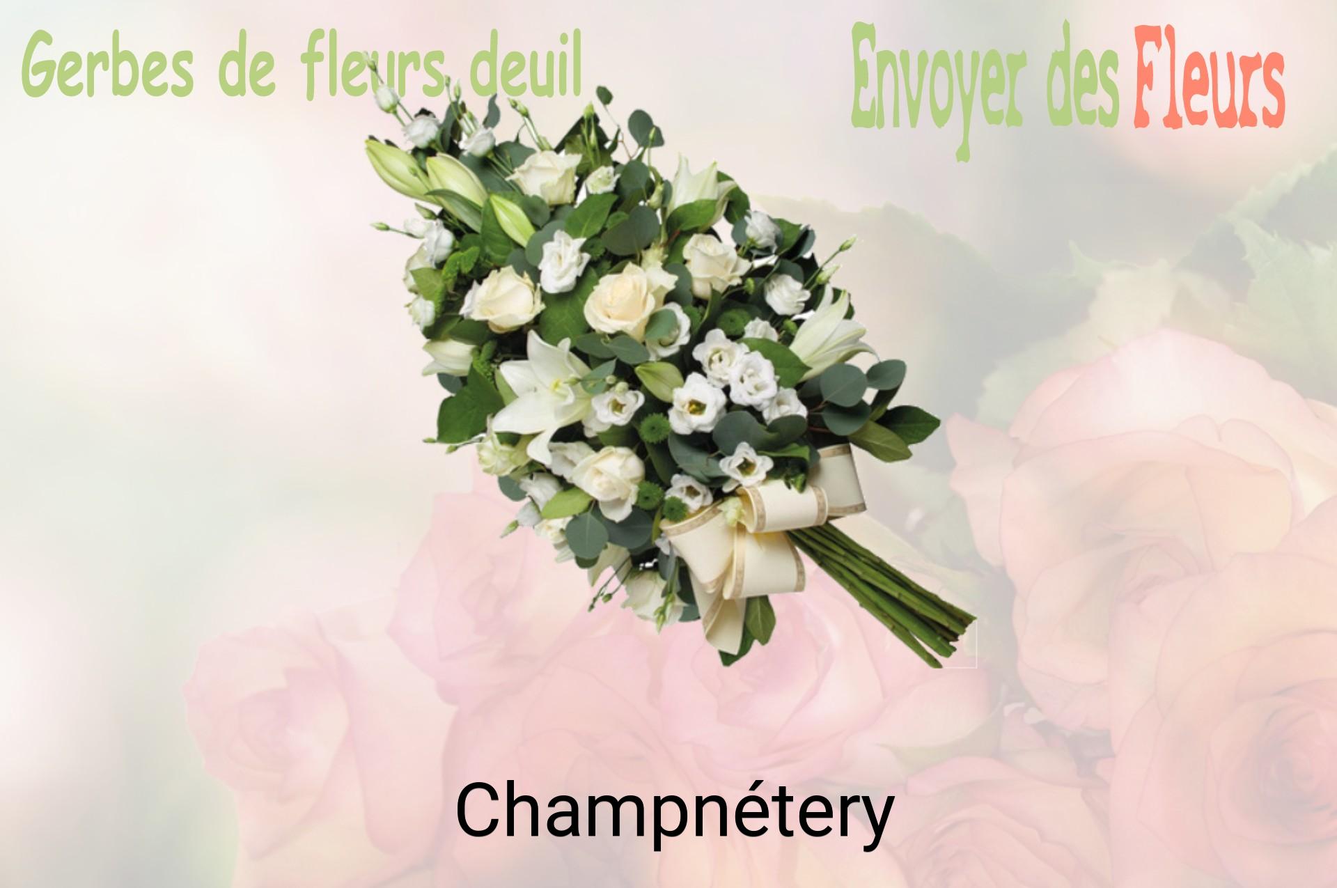Gerbe de fleurs de deuil livrée à Champnétery
